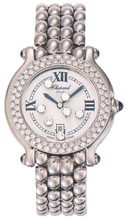Chopard Happy Sport Series Diamond Steel Ladies Swiss Quartz Wristwatch 278291-23 Chopard Happy Sport Series Diamond Steel Ladies Swiss Quartz Wristwatch 278291-23