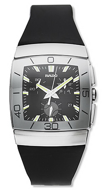 Rado Sintra Series Ceramic Chronograph Quartz Mens Watch R13600019 in Black Rado Sintra Series Ceramic Chronograph Quartz Mens Watch R13600019 in Black