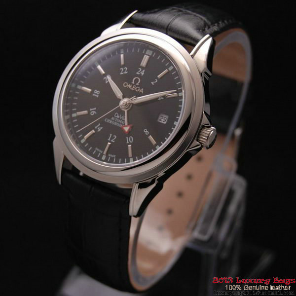 OMEGA DE VILLE Automatic Chronometer Steel on Black Leather Strap OM77204 OMEGA DE VILLE Automatic Chronometer Steel on Black Leather Strap OM77204