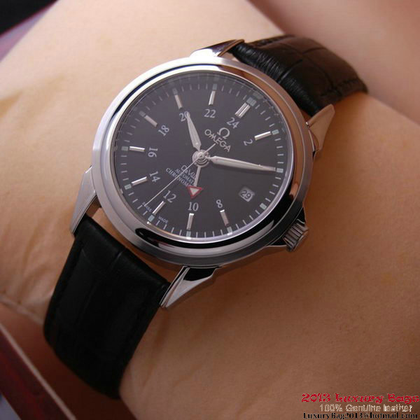 OMEGA DE VILLE Automatic Chronometer Steel on Black Leather Strap OM77204 OMEGA DE VILLE Automatic Chronometer Steel on Black Leather Strap OM77204