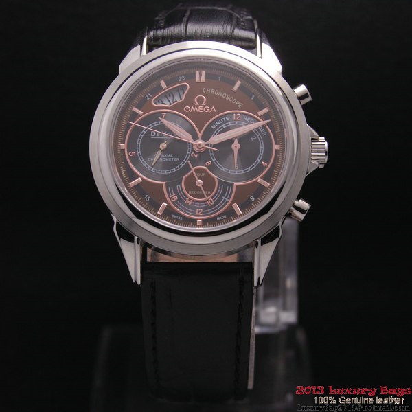 OMEGA DE VILLE CO-AXIAL CHRONOSCOPE Steel on Black Leather Strap OM77405 OMEGA DE VILLE CO-AXIAL CHRONOSCOPE Steel on Black Leather Strap OM77405