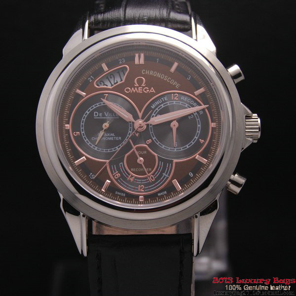 OMEGA DE VILLE CO-AXIAL CHRONOSCOPE Steel on Black Leather Strap OM77405 OMEGA DE VILLE CO-AXIAL CHRONOSCOPE Steel on Black Leather Strap OM77405