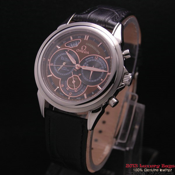 OMEGA DE VILLE CO-AXIAL CHRONOSCOPE Steel on Black Leather Strap OM77405 OMEGA DE VILLE CO-AXIAL CHRONOSCOPE Steel on Black Leather Strap OM77405