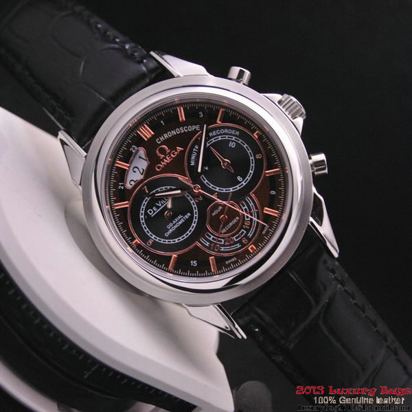 OMEGA DE VILLE CO-AXIAL CHRONOSCOPE Steel on Black Leather Strap OM77405 OMEGA DE VILLE CO-AXIAL CHRONOSCOPE Steel on Black Leather Strap OM77405