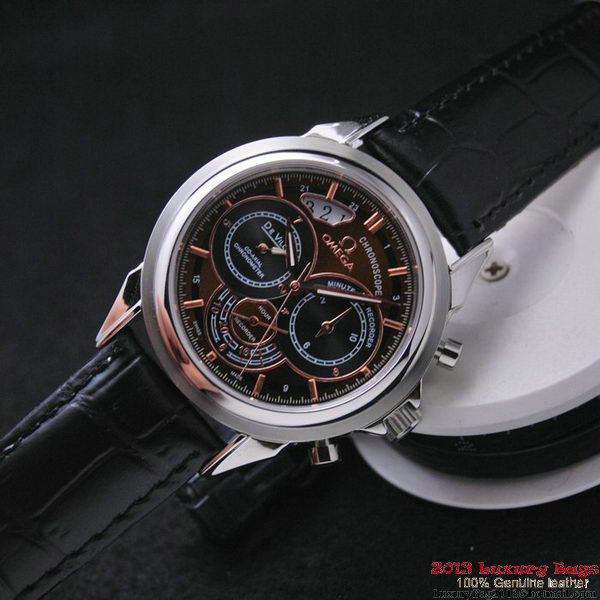 OMEGA DE VILLE CO-AXIAL CHRONOSCOPE Steel on Black Leather Strap OM77405 OMEGA DE VILLE CO-AXIAL CHRONOSCOPE Steel on Black Leather Strap OM77405