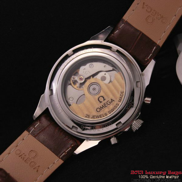 OMEGA DE VILLE CO-AXIAL CHRONOSCOPE Steel on Brown Leather Strap OM77408 OMEGA DE VILLE CO-AXIAL CHRONOSCOPE Steel on Brown Leather Strap OM77408