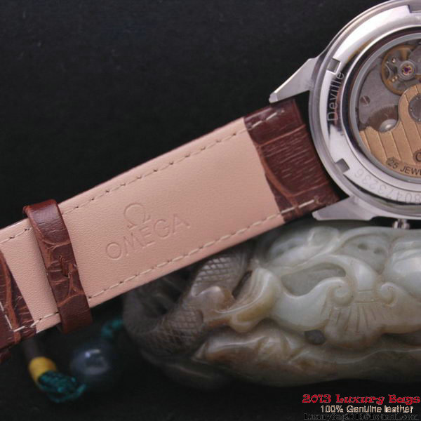 OMEGA DE VILLE CO-AXIAL CHRONOSCOPE Steel on Brown Leather Strap OM77410 OMEGA DE VILLE CO-AXIAL CHRONOSCOPE Steel on Brown Leather Strap OM77410