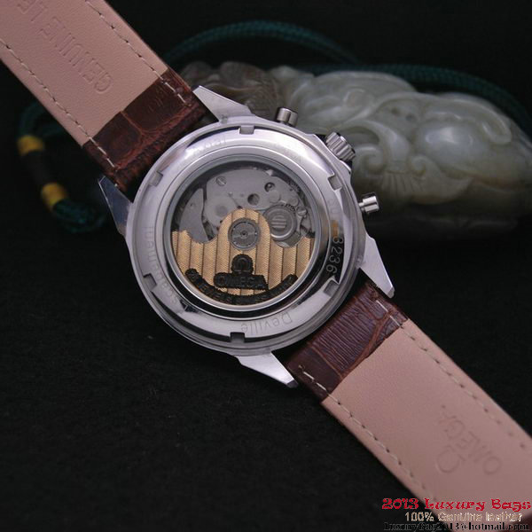 OMEGA DE VILLE CO-AXIAL CHRONOSCOPE Steel on Brown Leather Strap OM77410 OMEGA DE VILLE CO-AXIAL CHRONOSCOPE Steel on Brown Leather Strap OM77410