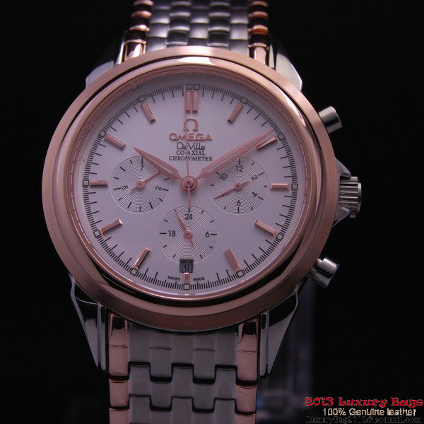 OMEGA DE VILLE CO-AXIAL Chronometer Red Gold on Steel Strap OM77517 OMEGA DE VILLE CO-AXIAL Chronometer Red Gold on Steel Strap OM77517