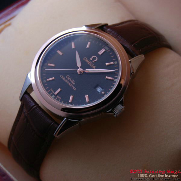 OMEGA DE VILLE Chronometer Red Gold on Brown Leather Strap OM77315 OMEGA DE VILLE Chronometer Red Gold on Brown Leather Strap OM77315