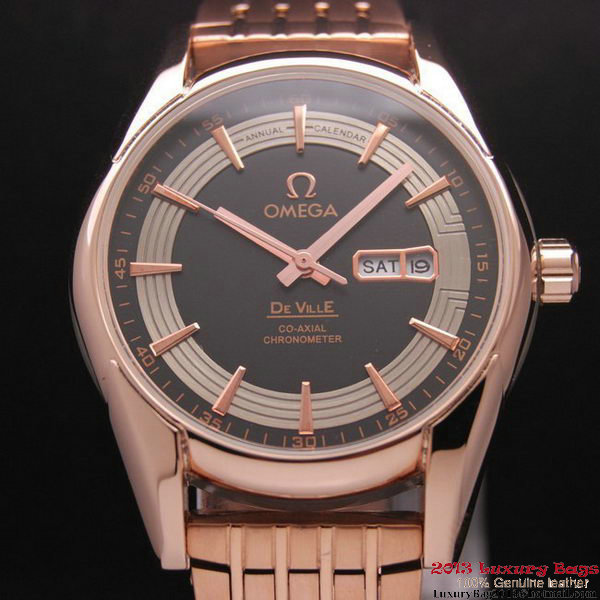 OMEGA DE VILLE HOUR VISION ANNUAL CALENDAR Red Gold on Red Gold Strap OM77130 OMEGA DE VILLE HOUR VISION ANNUAL CALENDAR Red Gold on Red Gold Strap OM77130