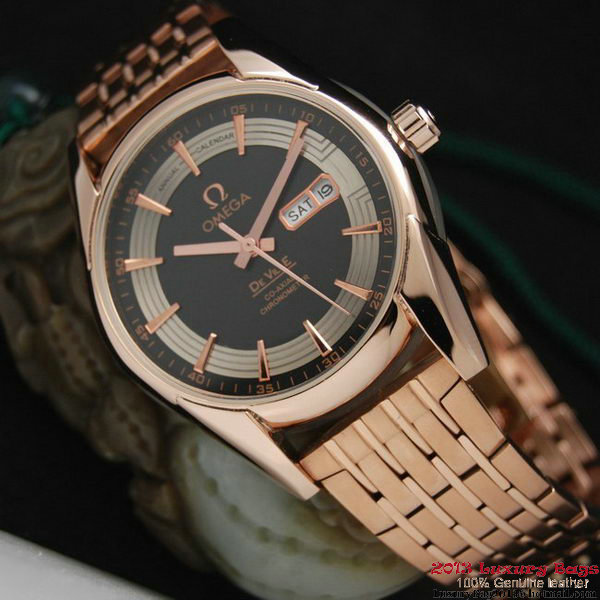 OMEGA DE VILLE HOUR VISION ANNUAL CALENDAR Red Gold on Red Gold Strap OM77130 OMEGA DE VILLE HOUR VISION ANNUAL CALENDAR Red Gold on Red Gold Strap OM77130