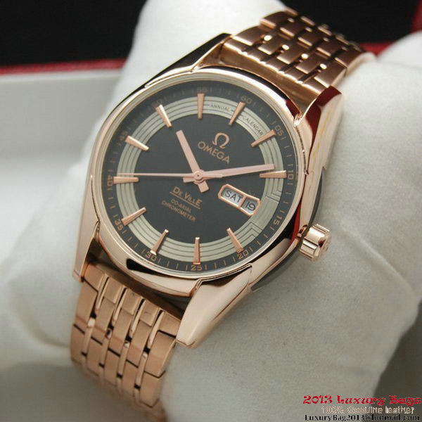 OMEGA DE VILLE HOUR VISION ANNUAL CALENDAR Red Gold on Red Gold Strap OM77130 OMEGA DE VILLE HOUR VISION ANNUAL CALENDAR Red Gold on Red Gold Strap OM77130