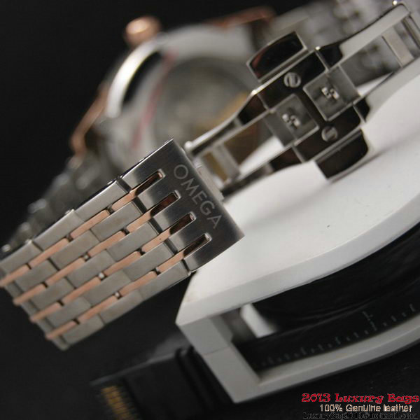 OMEGA DE VILLE HOUR VISION ANNUAL CALENDAR Red Gold on Steel Strap OM77126 OMEGA DE VILLE HOUR VISION ANNUAL CALENDAR Red Gold on Steel Strap OM77126