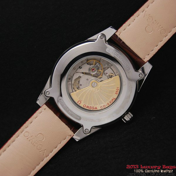 OMEGA DE VILLE HOUR VISION ANNUAL CALENDAR Steel on Brown Leather Strap OM77101 OMEGA DE VILLE HOUR VISION ANNUAL CALENDAR Steel on Brown Leather Strap OM77101