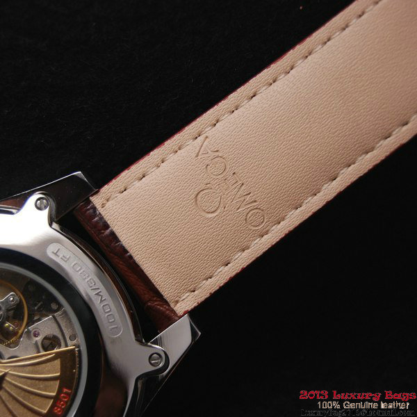 OMEGA DE VILLE HOUR VISION ANNUAL CALENDAR Steel on Brown Leather Strap OM77101 OMEGA DE VILLE HOUR VISION ANNUAL CALENDAR Steel on Brown Leather Strap OM77101