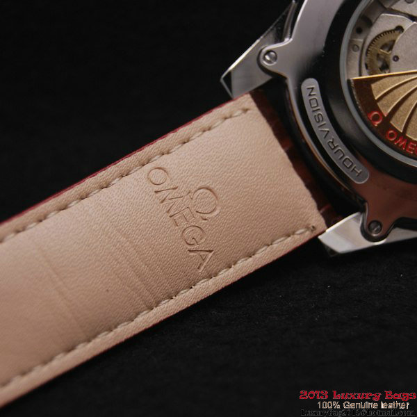 OMEGA DE VILLE HOUR VISION ANNUAL CALENDAR Steel on Brown Leather Strap OM77101 OMEGA DE VILLE HOUR VISION ANNUAL CALENDAR Steel on Brown Leather Strap OM77101