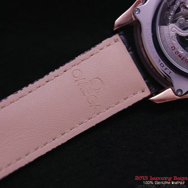 OMEGA DE VILLE Tourbillon Watches Red Gold on Black Leather Strap Om7016 OMEGA DE VILLE Tourbillon Watches Red Gold on Black Leather Strap Om7016