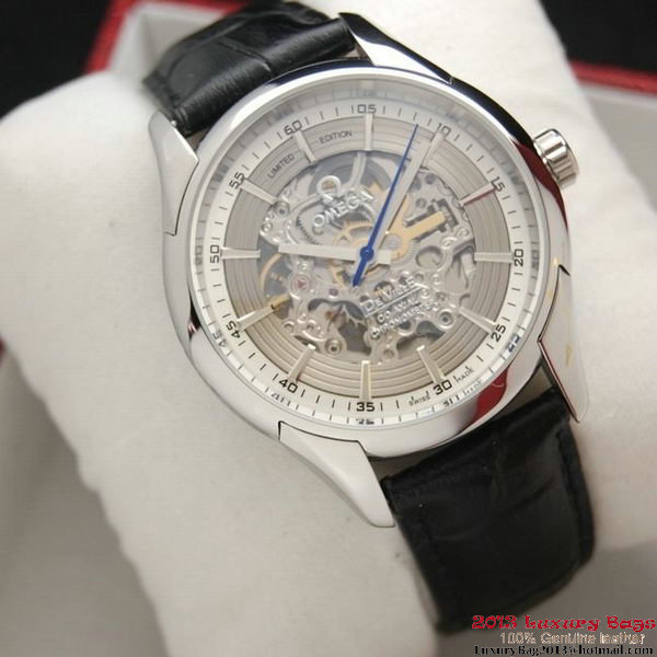 OMEGA DE VILLE Tourbillon Watches Steel on Black Leather Strap Om7004 OMEGA DE VILLE Tourbillon Watches Steel on Black Leather Strap Om7004