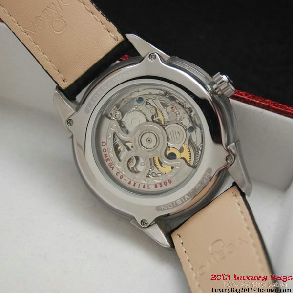 OMEGA DE VILLE Tourbillon Watches Steel on Black Leather Strap Om7008 OMEGA DE VILLE Tourbillon Watches Steel on Black Leather Strap Om7008