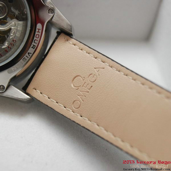 OMEGA DE VILLE Tourbillon Watches Steel on Black Leather Strap Om7008 OMEGA DE VILLE Tourbillon Watches Steel on Black Leather Strap Om7008