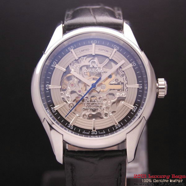 OMEGA DE VILLE Tourbillon Watches Steel on Black Leather Strap Om7008 OMEGA DE VILLE Tourbillon Watches Steel on Black Leather Strap Om7008