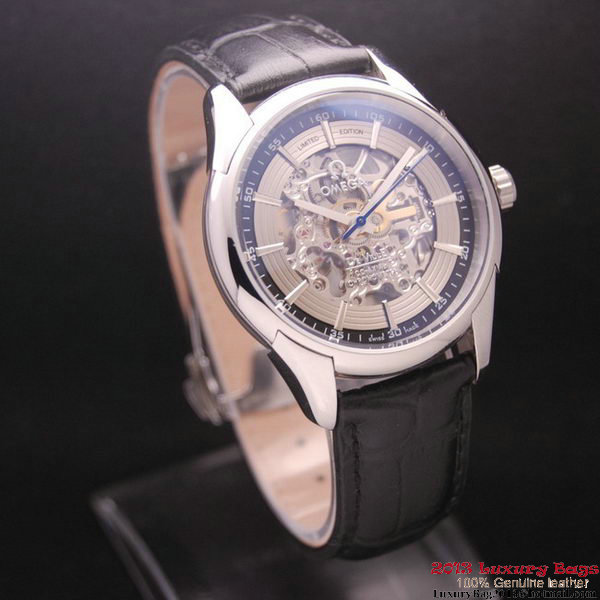 OMEGA DE VILLE Tourbillon Watches Steel on Black Leather Strap Om7008 OMEGA DE VILLE Tourbillon Watches Steel on Black Leather Strap Om7008