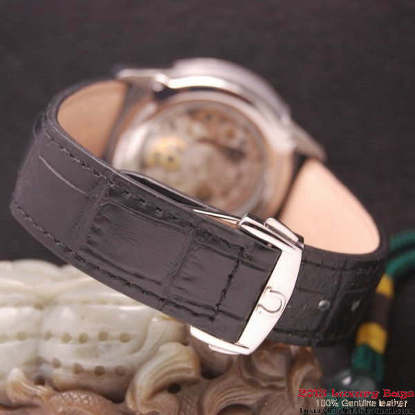 OMEGA DE VILLE Tourbillon Watches Steel on Black Leather Strap Om7008 OMEGA DE VILLE Tourbillon Watches Steel on Black Leather Strap Om7008