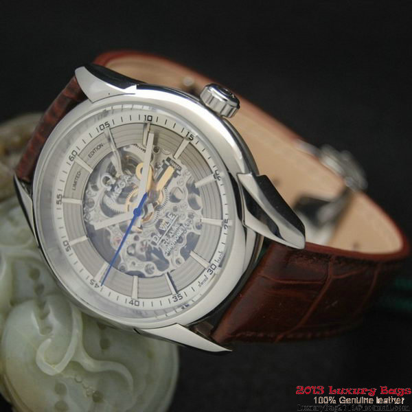 OMEGA DE VILLE Tourbillon Watches Steel on Brown Leather Strap Om7003 OMEGA DE VILLE Tourbillon Watches Steel on Brown Leather Strap Om7003