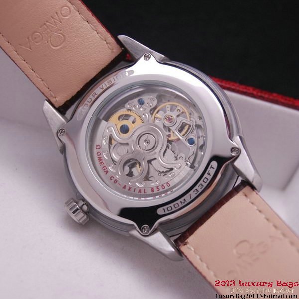 OMEGA DE VILLE Tourbillon Watches Steel on Brown Leather Strap Om7003 OMEGA DE VILLE Tourbillon Watches Steel on Brown Leather Strap Om7003