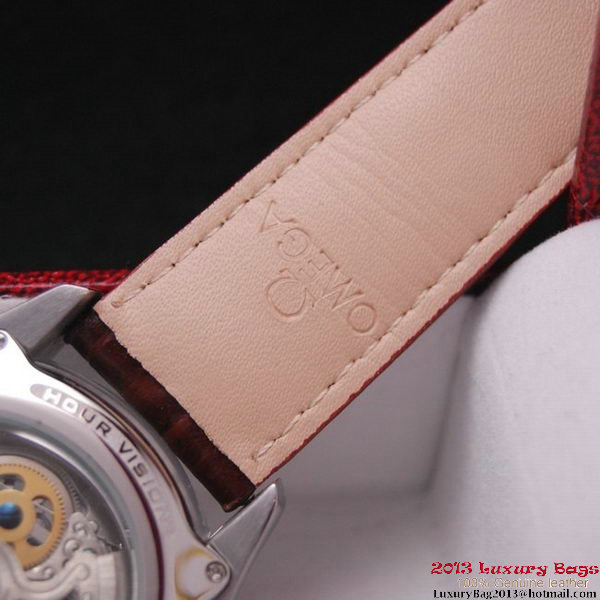 OMEGA DE VILLE Tourbillon Watches Steel on Brown Leather Strap Om7007 OMEGA DE VILLE Tourbillon Watches Steel on Brown Leather Strap Om7007