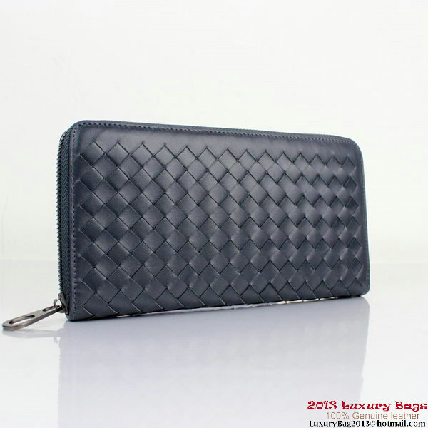 Bottega Veneta BV5017 Intrecciato Nappa Zip Around Wallet RoyalBlue Bottega Veneta BV5017 Intrecciato Nappa Zip Around Wallet RoyalBlue
