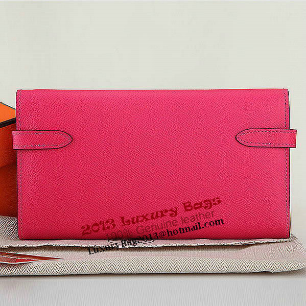 Hermes Kelly Original Saffiano Leather Bi-Fold Wallet A708 Peach Hermes Kelly Original Saffiano Leather Bi-Fold Wallet A708 Peach