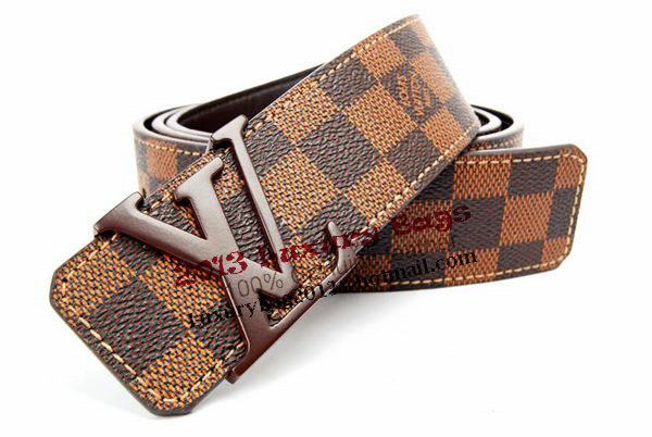 Louis Vuitton Damier Ebene Canvas Belt LV2055 Louis Vuitton Damier Ebene Canvas Belt LV2055
