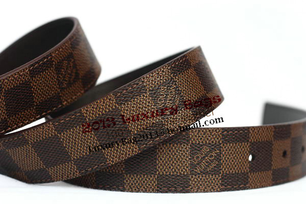 Louis Vuitton Damier Ebene Canvas Belt LV2061 Louis Vuitton Damier Ebene Canvas Belt LV2061