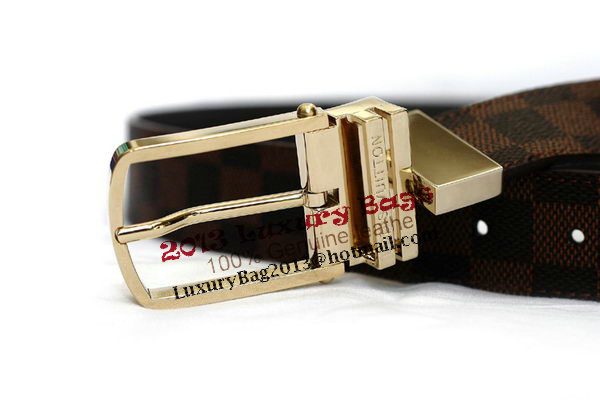 Louis Vuitton Damier Ebene Canvas Belt LV2061 Louis Vuitton Damier Ebene Canvas Belt LV2061