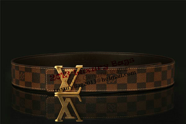 Louis Vuitton Damier Ebene Canvas Belt LV2064 Louis Vuitton Damier Ebene Canvas Belt LV2064