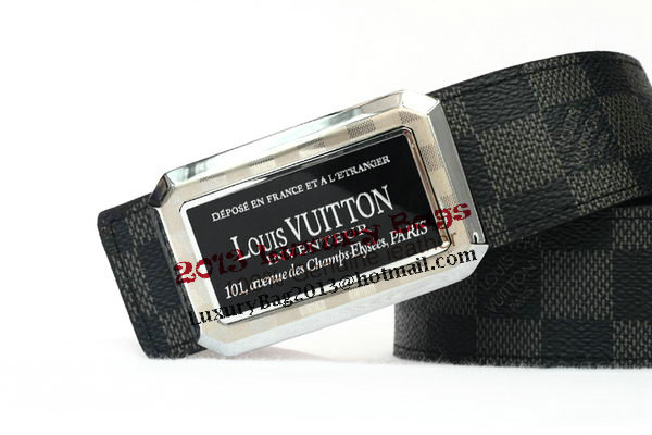 Louis Vuitton Damier Graphite Canvas Belt LV2053 Louis Vuitton Damier Graphite Canvas Belt LV2053
