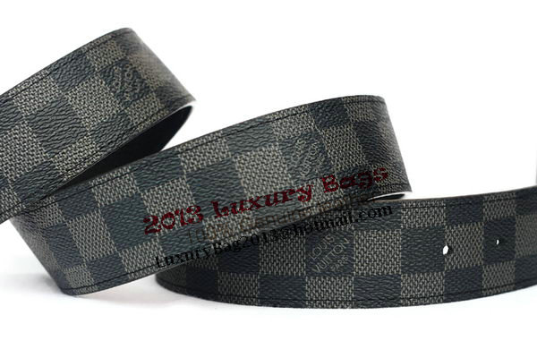 Louis Vuitton Damier Graphite Canvas Belt LV2053 Louis Vuitton Damier Graphite Canvas Belt LV2053
