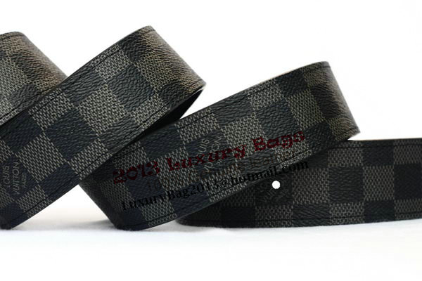 Louis Vuitton Damier Graphite Canvas Belt LV2056 Louis Vuitton Damier Graphite Canvas Belt LV2056