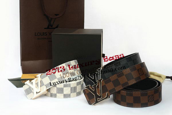 Louis Vuitton Damier Graphite Canvas Belt LV2056 Louis Vuitton Damier Graphite Canvas Belt LV2056