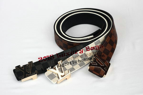 Louis Vuitton Damier Graphite Canvas Belt LV2056 Louis Vuitton Damier Graphite Canvas Belt LV2056