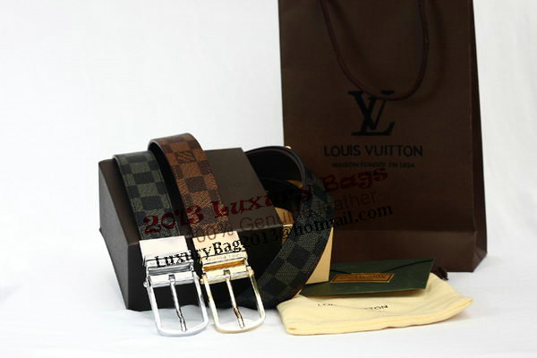 Louis Vuitton Damier Graphite Canvas Belt LV2061 Louis Vuitton Damier Graphite Canvas Belt LV2061