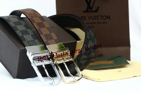 Louis Vuitton Damier Graphite Canvas Belt LV2061 Louis Vuitton Damier Graphite Canvas Belt LV2061