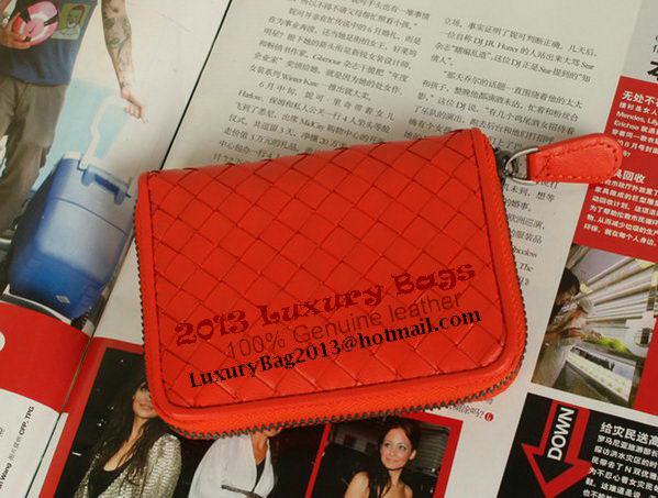 Bottega Veneta Intrecciato Nappa Mini Wallet 5818 Orange Bottega Veneta Intrecciato Nappa Mini Wallet 5818 Orange