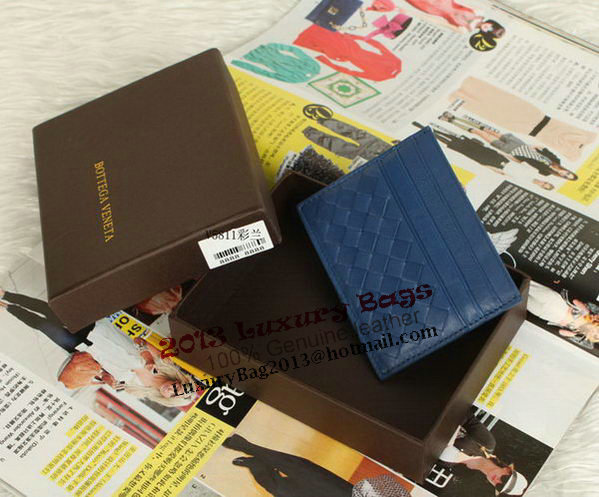 Bottega Veneta Intrecciato VN Card Case 5811 Blue Bottega Veneta Intrecciato VN Card Case 5811 Blue
