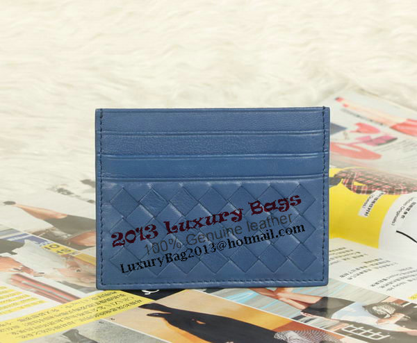 Bottega Veneta Intrecciato VN Card Case 5811 Blue Bottega Veneta Intrecciato VN Card Case 5811 Blue