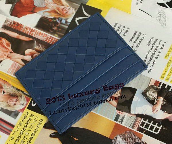 Bottega Veneta Intrecciato VN Card Case 5811 Blue Bottega Veneta Intrecciato VN Card Case 5811 Blue