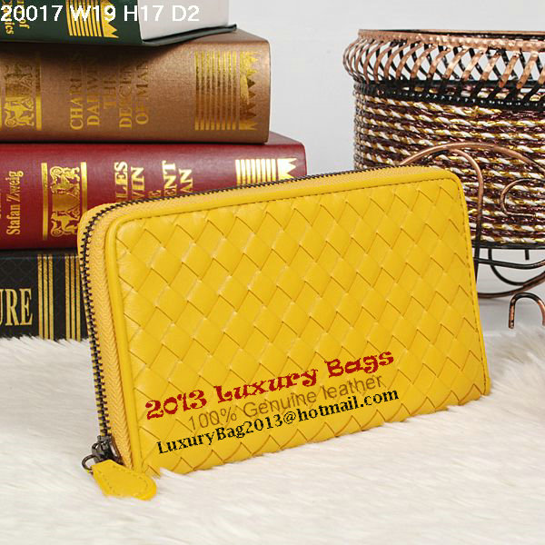 Bottega Veneta Intrecciato Nappa Zip Around Wallet BV20017 Lemon Bottega Veneta Intrecciato Nappa Zip Around Wallet BV20017 Lemon