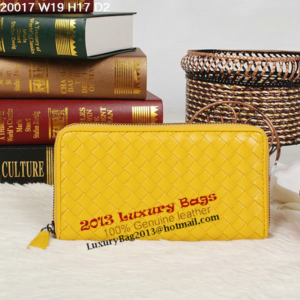 Bottega Veneta Intrecciato Nappa Zip Around Wallet BV20017 Lemon Bottega Veneta Intrecciato Nappa Zip Around Wallet BV20017 Lemon